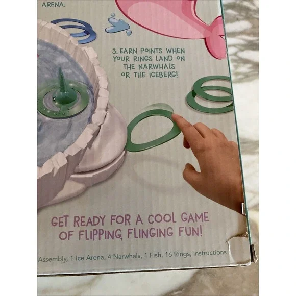 Mixlore Narwhal Free For All Game Blue Pink Ring Flinging Action Game - Picture 7 of 8